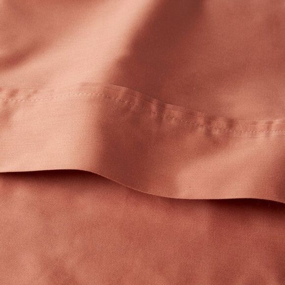 Open Box - Threshold -  400 Thread Count Cotton Sateen 4-Piece S Rust - Picture 3 of 5